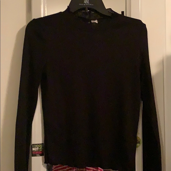 H&M Tops - High neck long sleeve sheer top